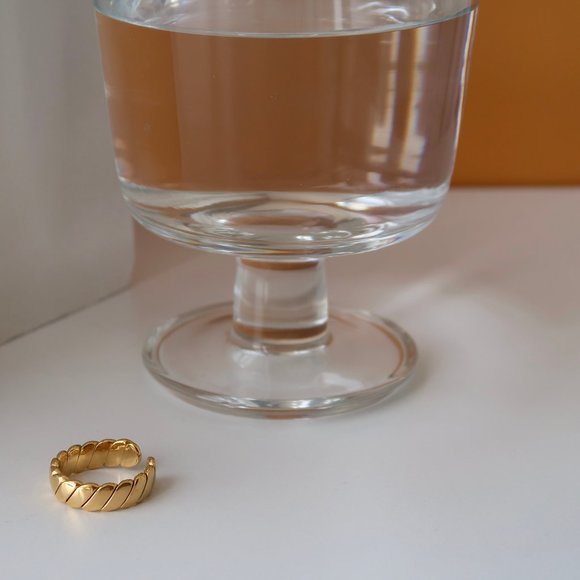 NEW 18K Gold Plated Braided Open Ring - Picture 5 of 7